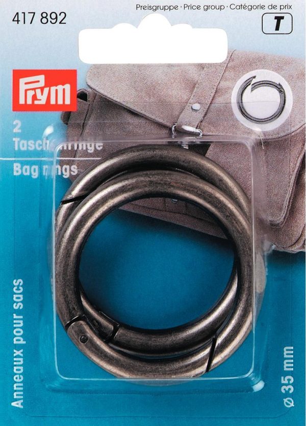 ANILLA PRYM PARA BOLSOS 35MM X2 PLATA VIEJA - Image 2